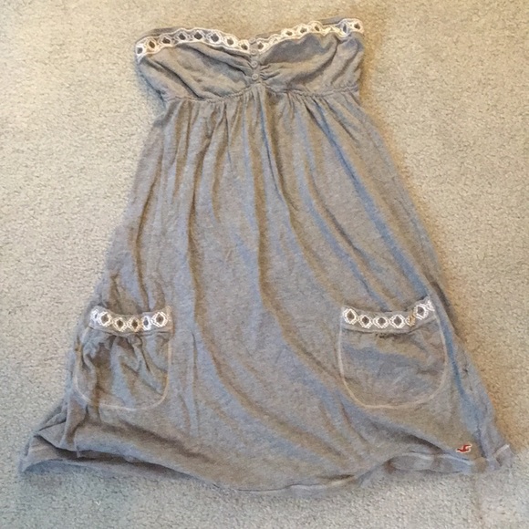 Hollister Dresses & Skirts - Strapless gray versatile dress/tunic/coverup